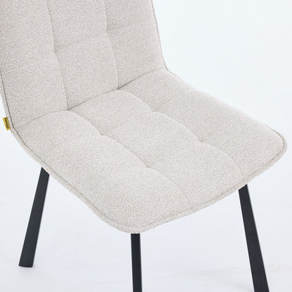 1.2m Grey Ceramic Table &amp; 4 x Grey Panel Stitch Chair Set - The Furniture Warehouse