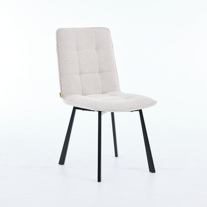 1.2m Grey Ceramic Table &amp; 4 x Grey Panel Stitch Chair Set - The Furniture Warehouse