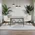 1.2m Grey Ceramic Table & 4 x Light Grey Luxe Cross Stitch Swivel Chair Set - The Furniture Warehouse