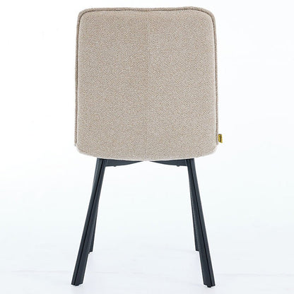 1.2m Grey Circular Ceramic Table &amp; 4 x Biscuit Panel Stitch Chair Set - The Furniture Warehouse