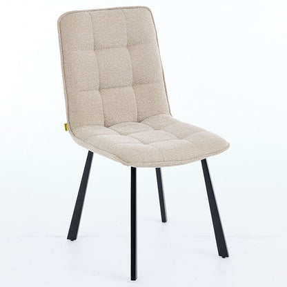 1.2m Grey Circular Ceramic Table &amp; 4 x Biscuit Panel Stitch Chair Set - The Furniture Warehouse