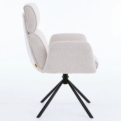 1.2m Grey Circular Ceramic Table &amp; 4 x Grey High Back Swivel Chair Set - The Furniture Warehouse