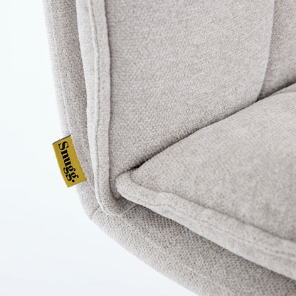 1.2m Grey Circular Ceramic Table &amp; 4 x Grey Luxe Panel Stitch Swivel Chair Set - The Furniture Warehouse