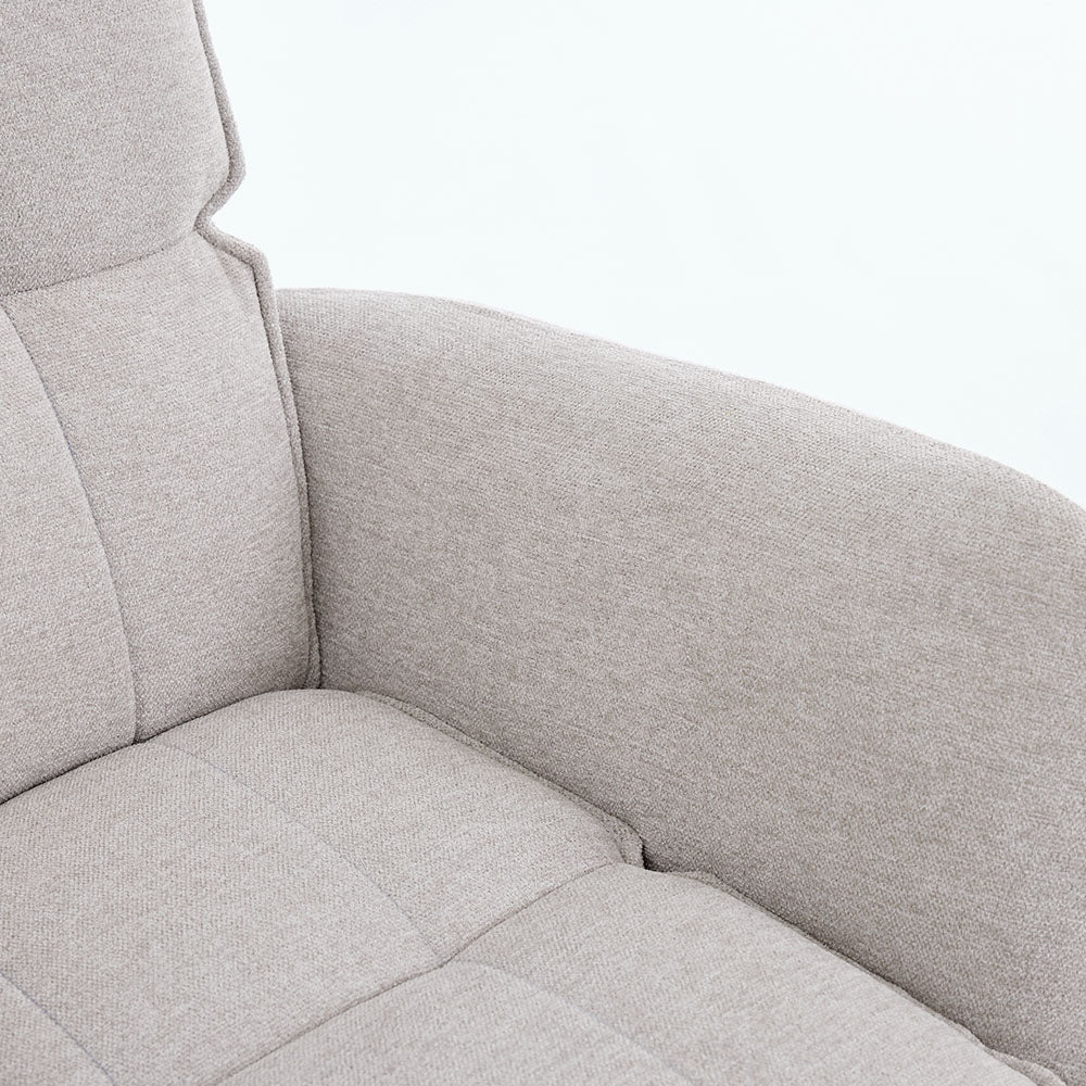1.2m Grey Circular Ceramic Table &amp; 4 x Grey Luxe Panel Stitch Swivel Chair Set - The Furniture Warehouse