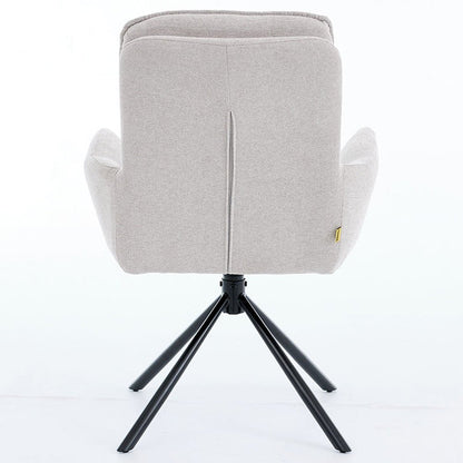 1.2m Grey Circular Ceramic Table &amp; 4 x Grey Luxe Panel Stitch Swivel Chair Set - The Furniture Warehouse