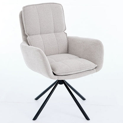 1.2m Grey Circular Ceramic Table &amp; 4 x Grey Luxe Panel Stitch Swivel Chair Set - The Furniture Warehouse