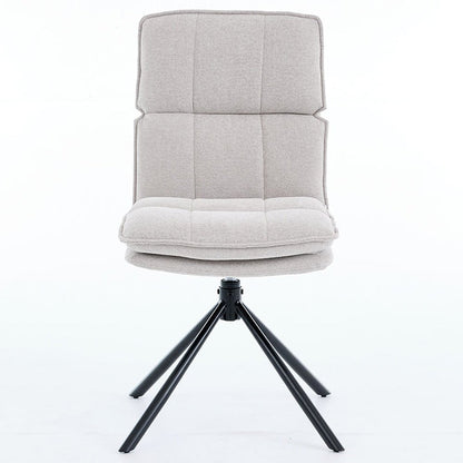1.2m Grey Circular Ceramic Table &amp; 4 x Grey Luxe Panel Stitch Swivel Chair Set - The Furniture Warehouse