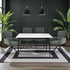 1.2m White Ceramic Table & 4 x Forest Green Luxe Panel Stitch Swivel Chair Set - The Furniture Warehouse