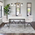 1.2m White Ceramic Table & 4 x Grey High Back Swivel Chair Set - The Furniture Warehouse