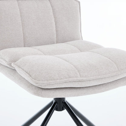 1.2m White Ceramic Table &amp; 4 x Grey Luxe Panel Stitch Swivel Chair Set - The Furniture Warehouse