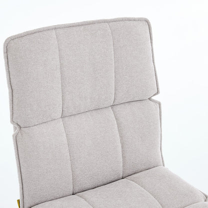 1.2m White Ceramic Table &amp; 4 x Grey Luxe Panel Stitch Swivel Chair Set - The Furniture Warehouse