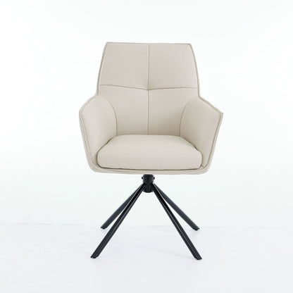 1.2m White Ceramic Table &amp; 4 x Light Grey Luxe Cross Stitch Swivel Chair Set - The Furniture Warehouse