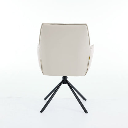 1.2m White Ceramic Table &amp; 4 x Light Grey Luxe Cross Stitch Swivel Chair Set - The Furniture Warehouse