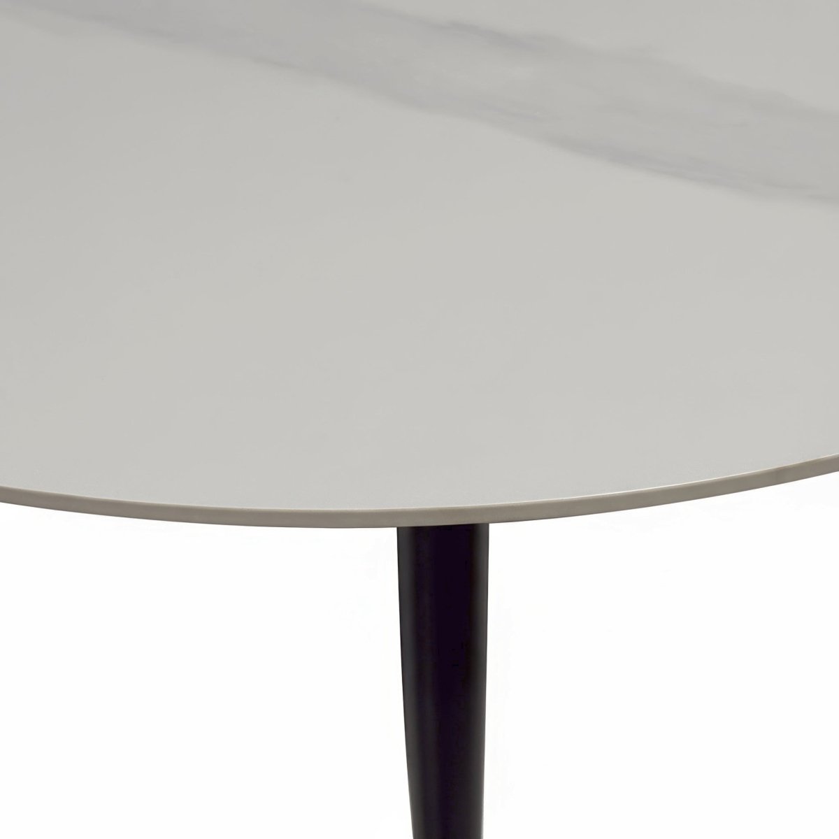 1.2m White Circular Ceramic Table &amp; 4 x Forest Green Luxe Panel Stitch Swivel Chair Set - The Furniture Warehouse