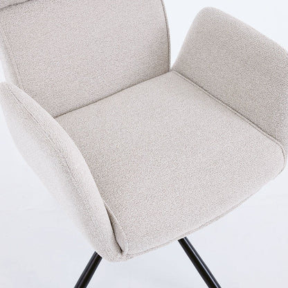 1.2m White Circular Ceramic Table &amp; 4 x Grey High Back Swivel Chair Set - The Furniture Warehouse