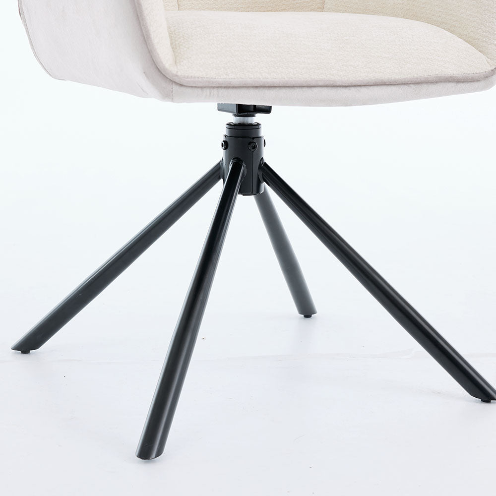 1.2m White Circular Ceramic Table &amp; 4 x Grey Luxe T Stitch Swivel Chair Set - The Furniture Warehouse
