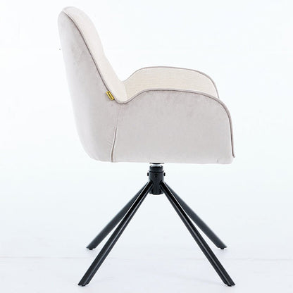 1.2m White Circular Ceramic Table &amp; 4 x Grey Luxe T Stitch Swivel Chair Set - The Furniture Warehouse