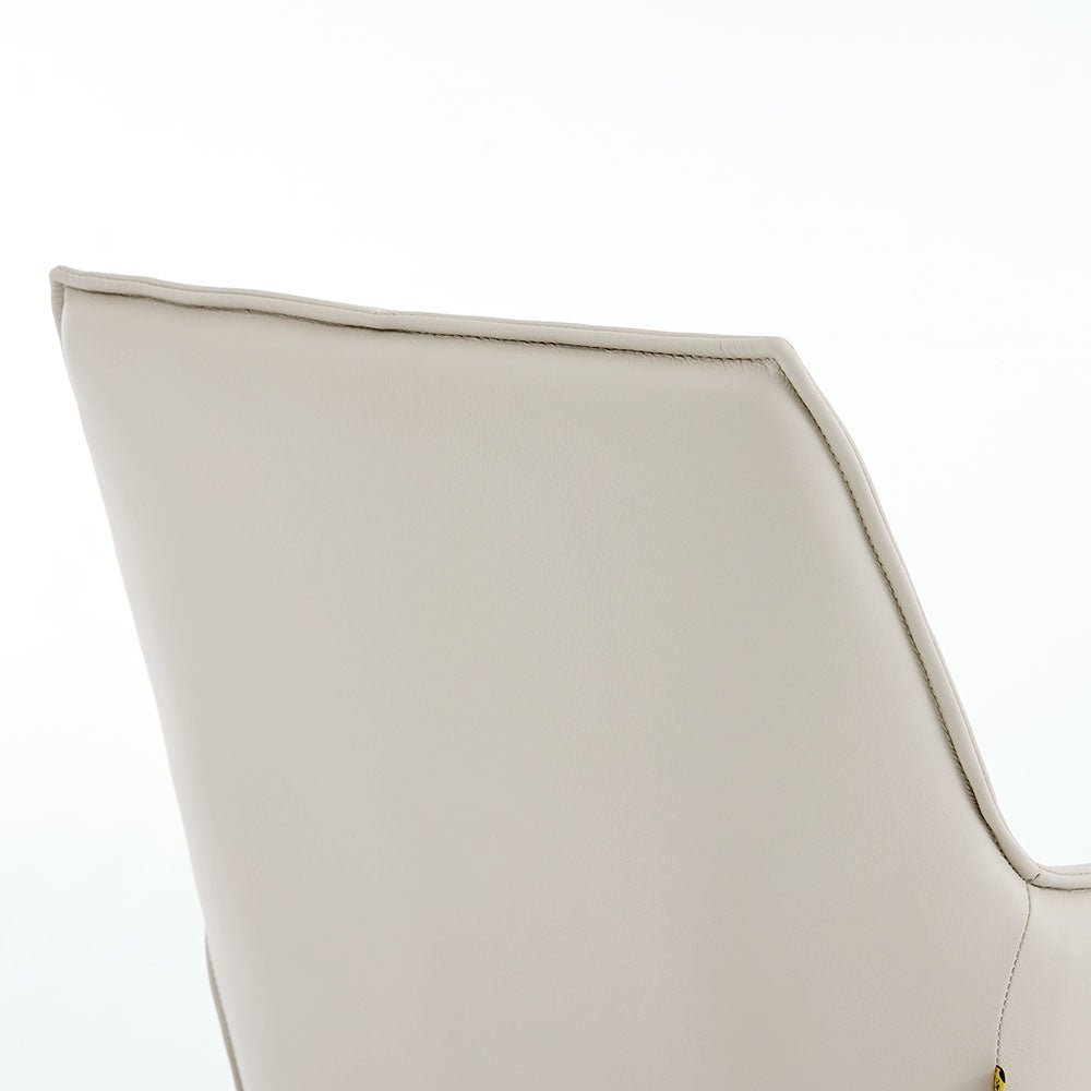 1.2m White Circular Ceramic Table &amp; 4 x Light Grey Luxe Cross Stitch Swivel Chair Set - The Furniture Warehouse