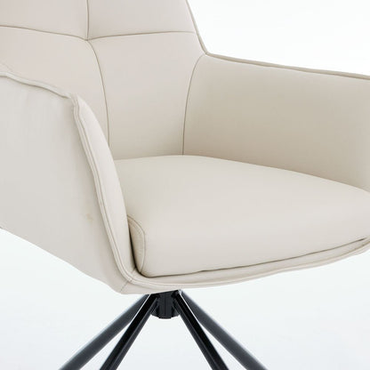 1.2m White Circular Ceramic Table &amp; 4 x Light Grey Luxe Cross Stitch Swivel Chair Set - The Furniture Warehouse