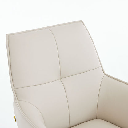 1.2m White Circular Ceramic Table &amp; 4 x Light Grey Luxe Cross Stitch Swivel Chair Set - The Furniture Warehouse