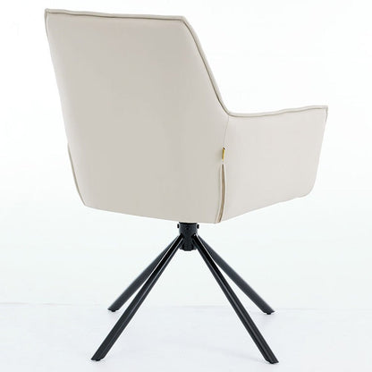1.2m White Circular Ceramic Table &amp; 4 x Light Grey Luxe Cross Stitch Swivel Chair Set - The Furniture Warehouse