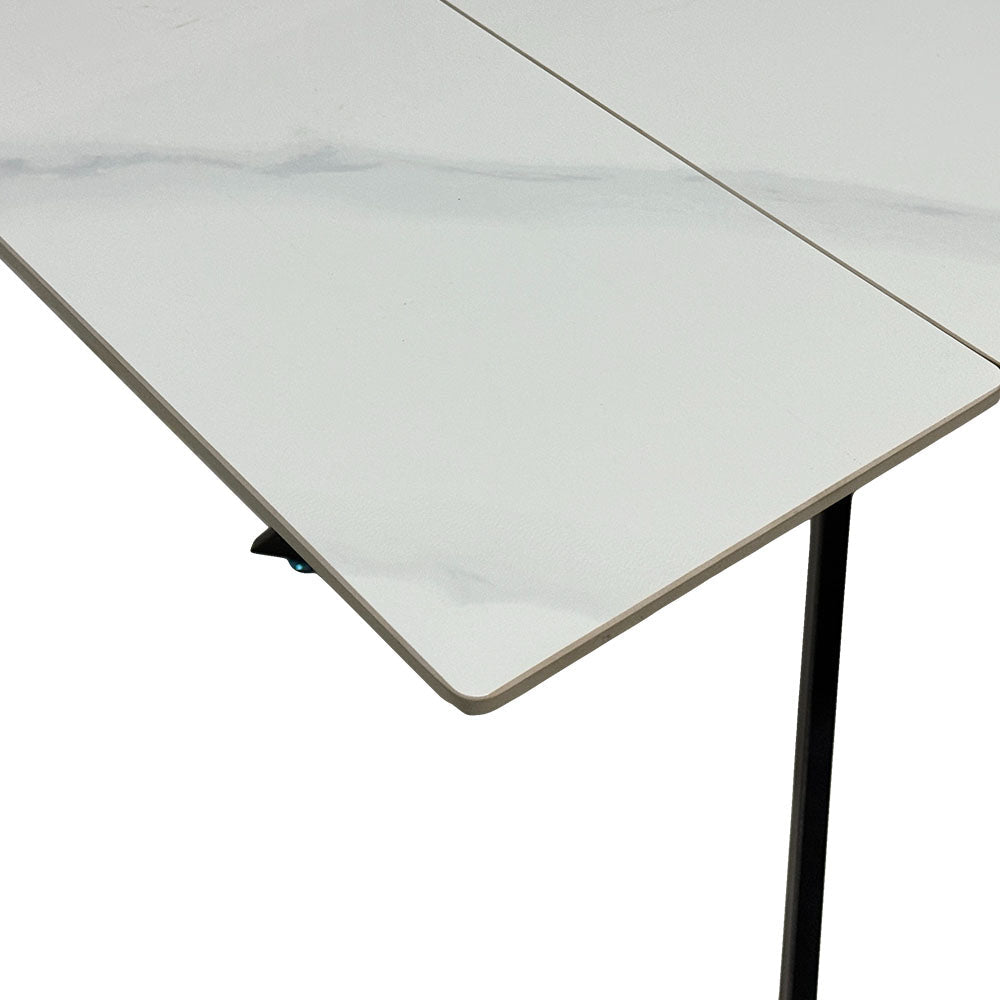 1.3m White Extending Ceramic Table - The Furniture Warehouse
