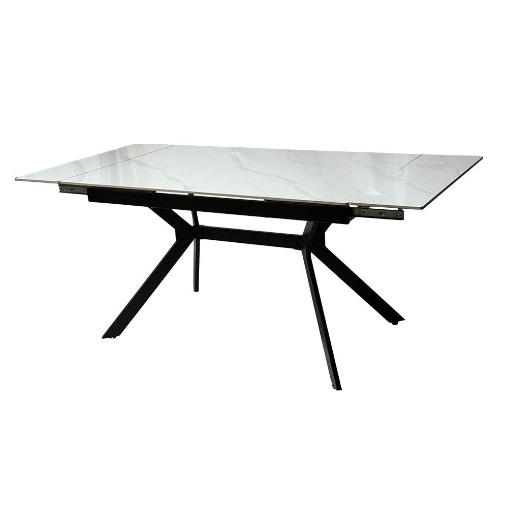 1.3m White Extending Ceramic Table - The Furniture Warehouse