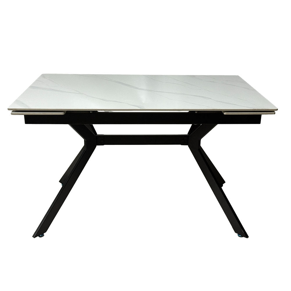 1.3m White Extending Ceramic Table - The Furniture Warehouse