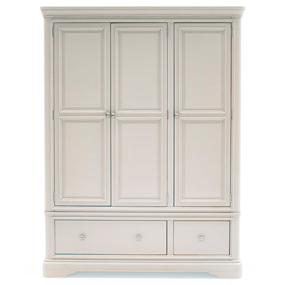 Harrington Taupe Painted Triple Wardrobe