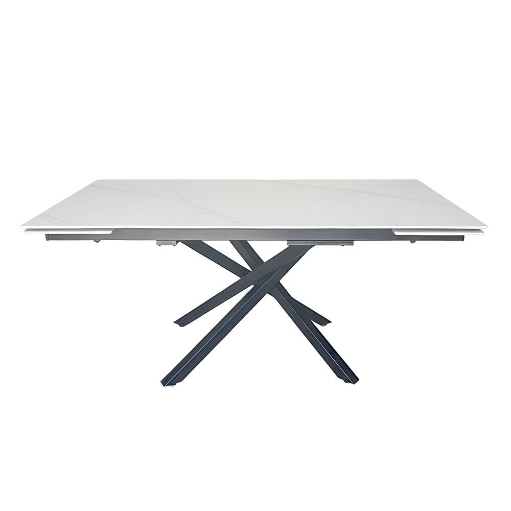 1.6m White Extending Ceramic Table - The Furniture Warehouse