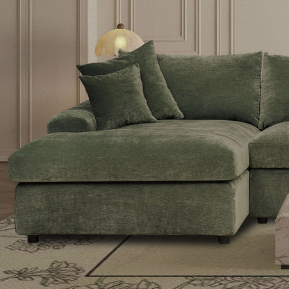 Winchester Forest Green LHF 1 Arm Chaise