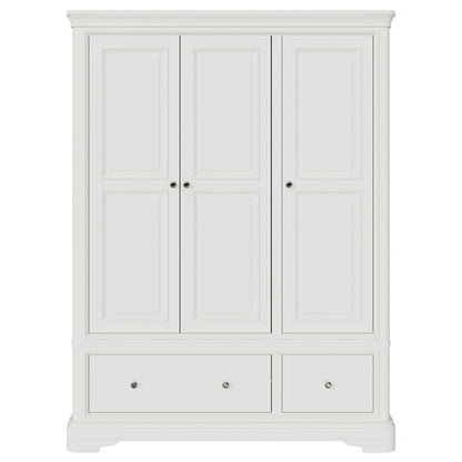 Harrington Bone Painted Triple Wardrobe