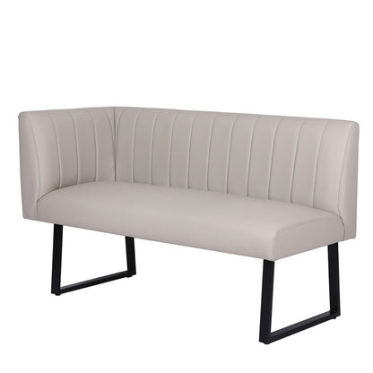 Charlesworth Taupe 142cm Left Hand Modern Industrial Dining Bench