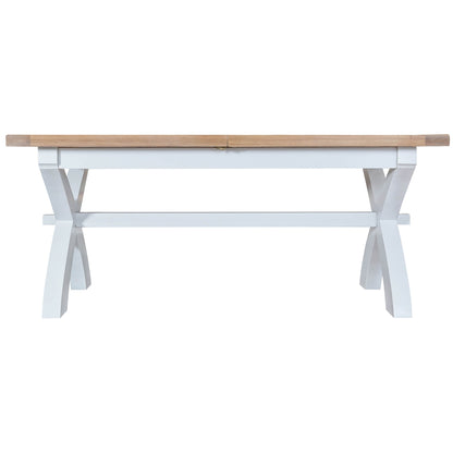 Suffolk White 1.8m Cross Leg Extending Table