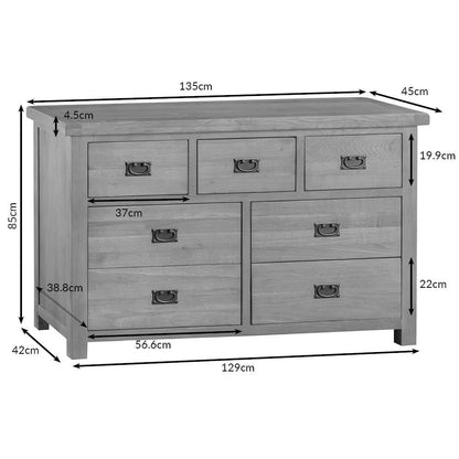 Winchester Oak 3 Over 4 Chest