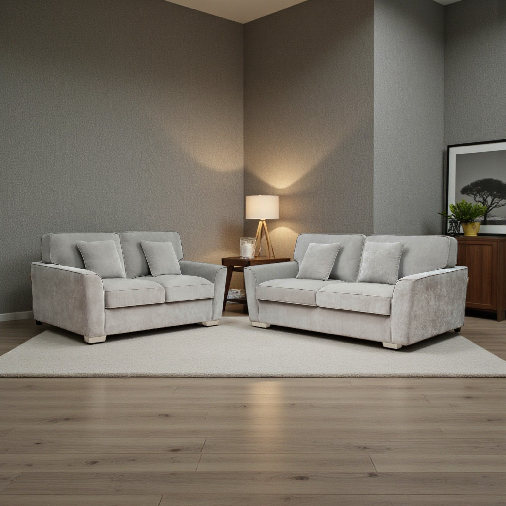 Harrow Grey 2 &amp; 3 Seater Set