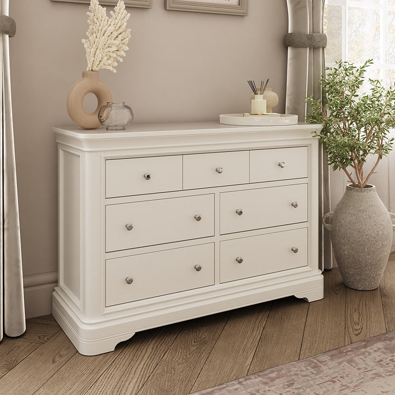 Harrington Bone Painted 7 Drawer Chest