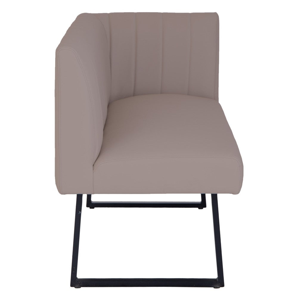 Charlesworth Taupe 142cm Right Hand Modern Industrial Dining Bench