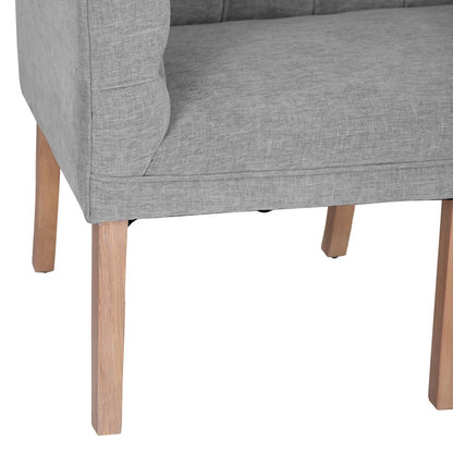 Carrington Grey 150cm Left Hand Button Back Dining Bench