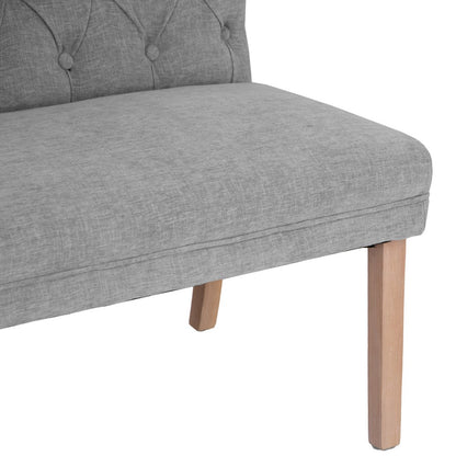 Carrington Grey 150cm Left Hand Button Back Dining Bench