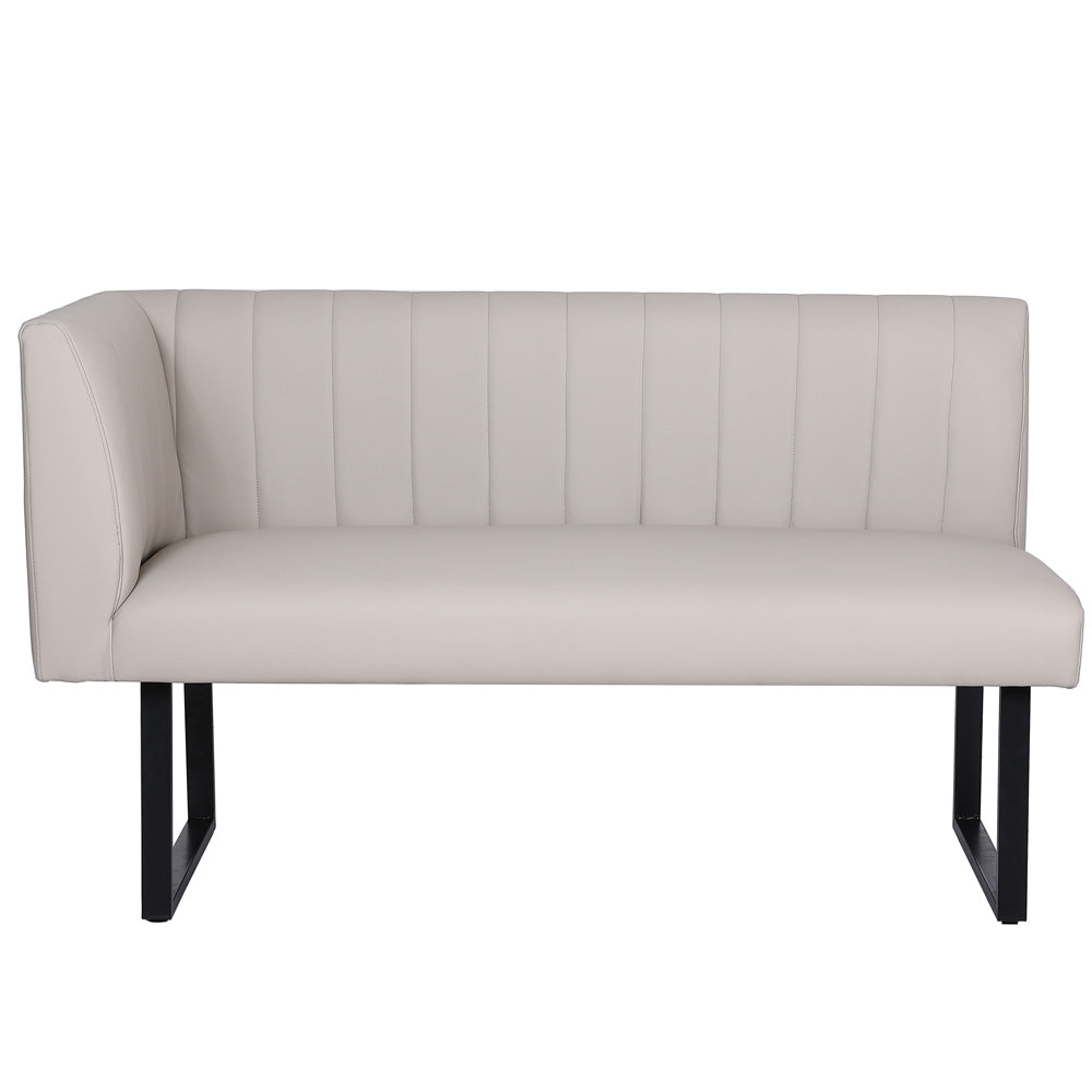 Charlesworth Taupe 142cm Left Hand Modern Industrial Dining Bench