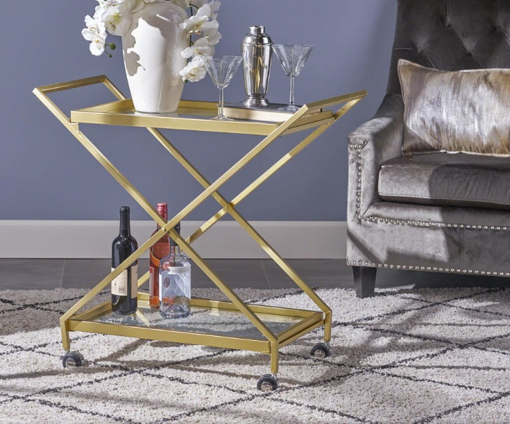 Gold Drinks Trolley