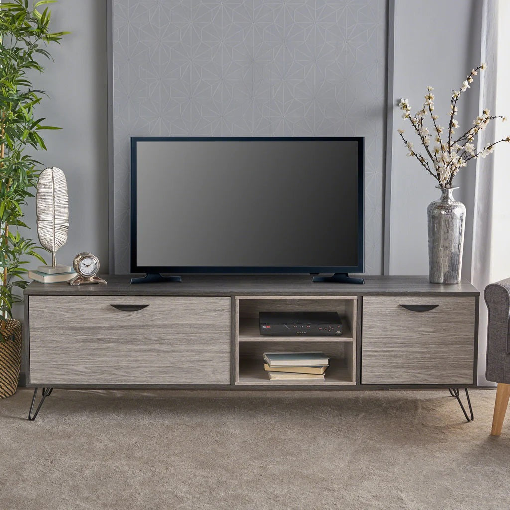Oak Effect Large TV Unit (KD)