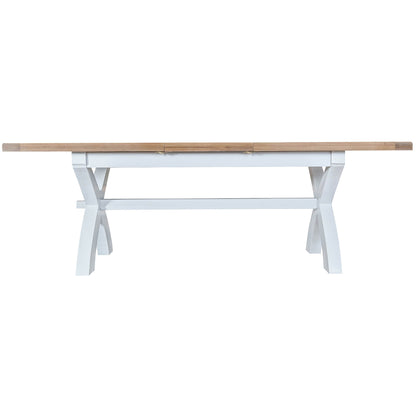 Suffolk White 1.8m Cross Leg Extending Table