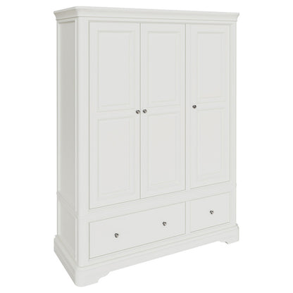 Harrington Bone Painted Triple Wardrobe