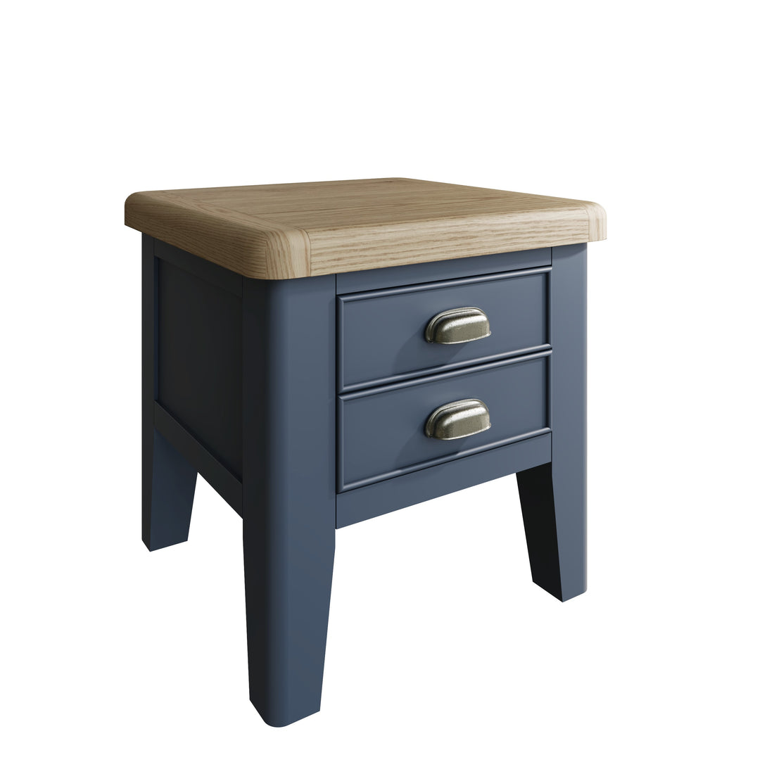 Wessex Smoked Oak Blue Painted Lamp Table