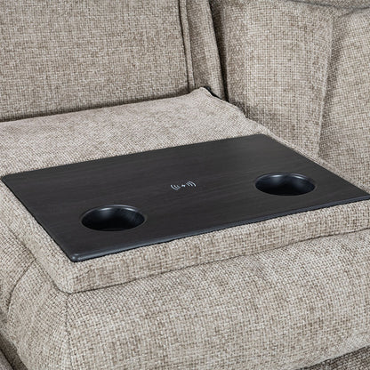 Venice Biscuit Power 3 Seater Sofa with Console