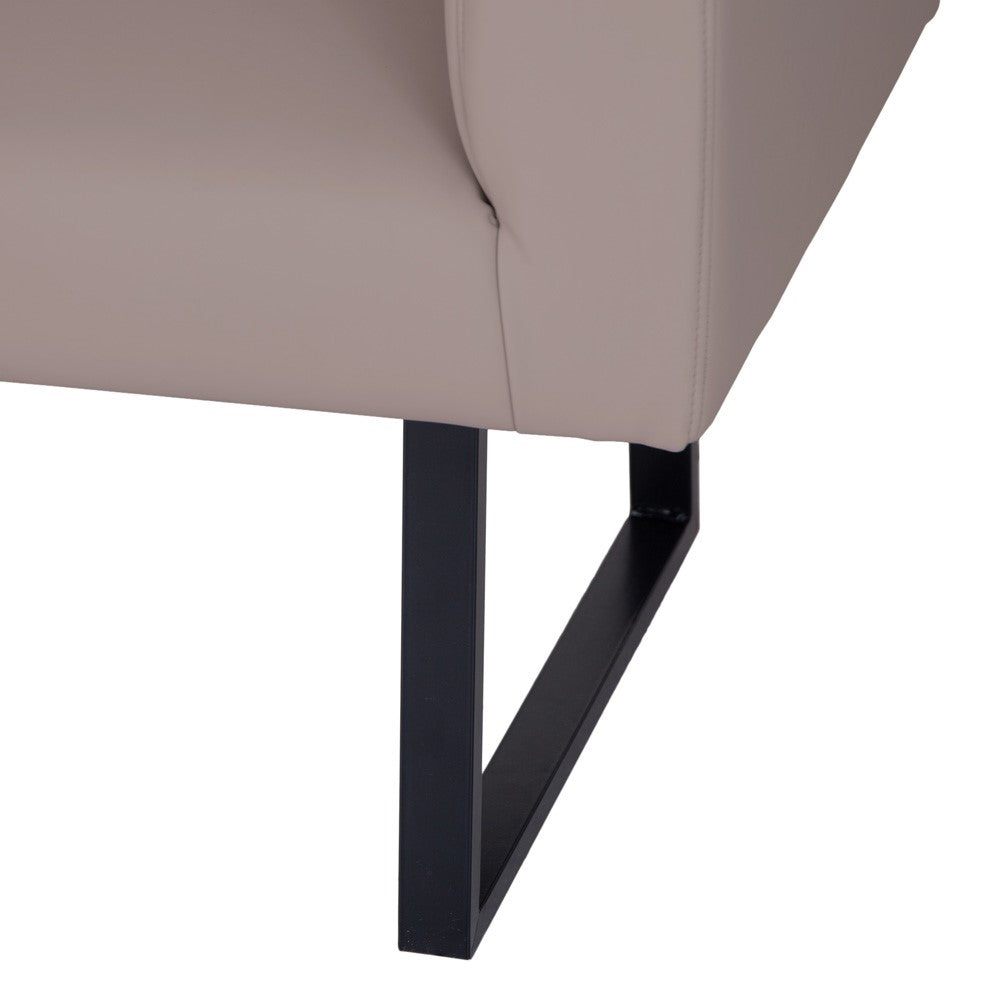 Charlesworth Taupe 142cm Right Hand Modern Industrial Dining Bench