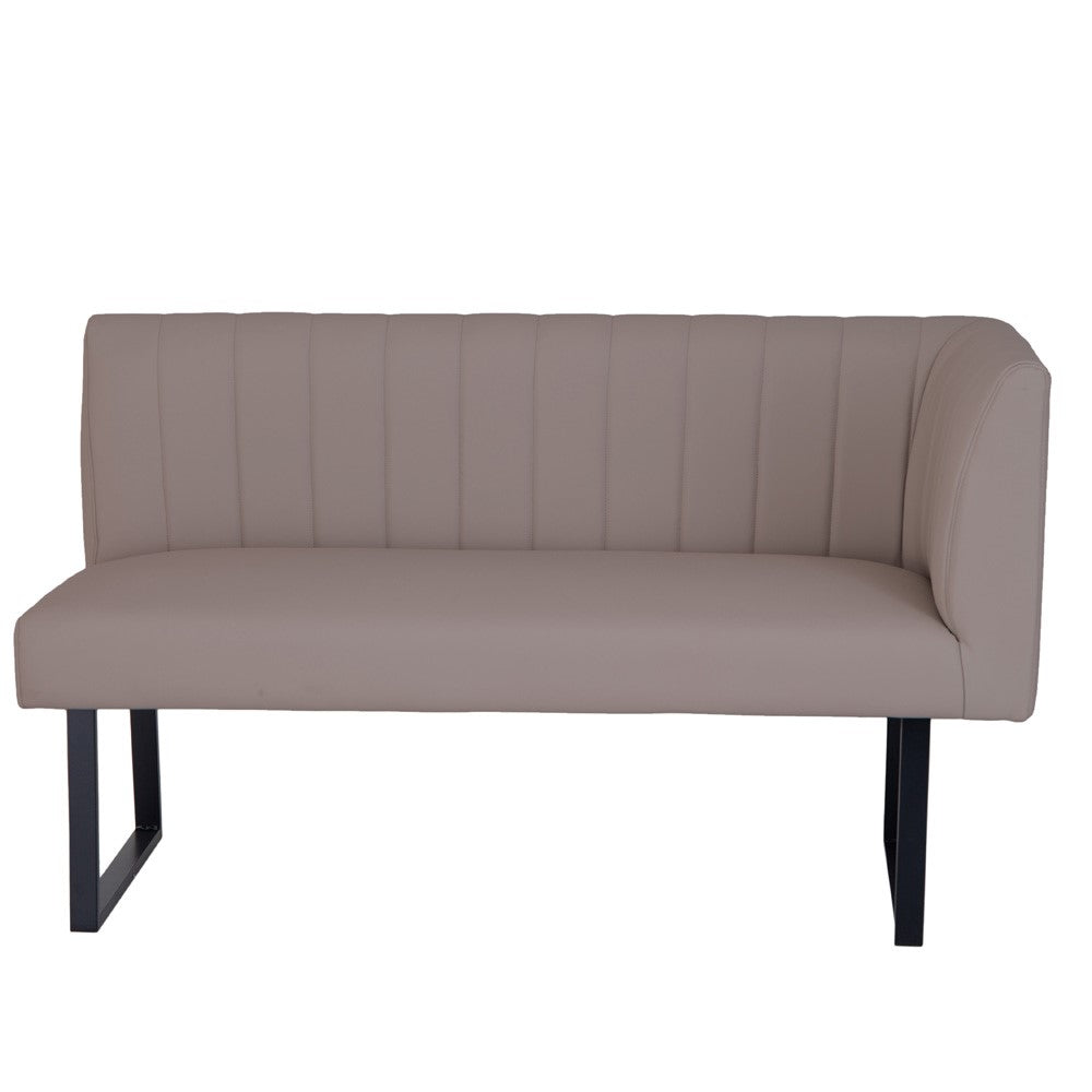 Charlesworth Taupe 142cm Right Hand Modern Industrial Dining Bench