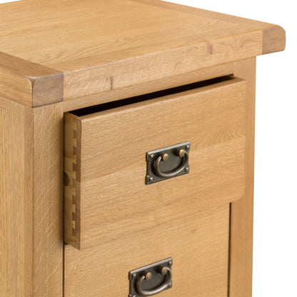 Winchester Oak 4 Drawer Narrow Chest